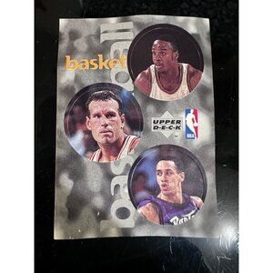 Vintage 1997 NBA Upper Deck Basketball Stickers Featuring Players